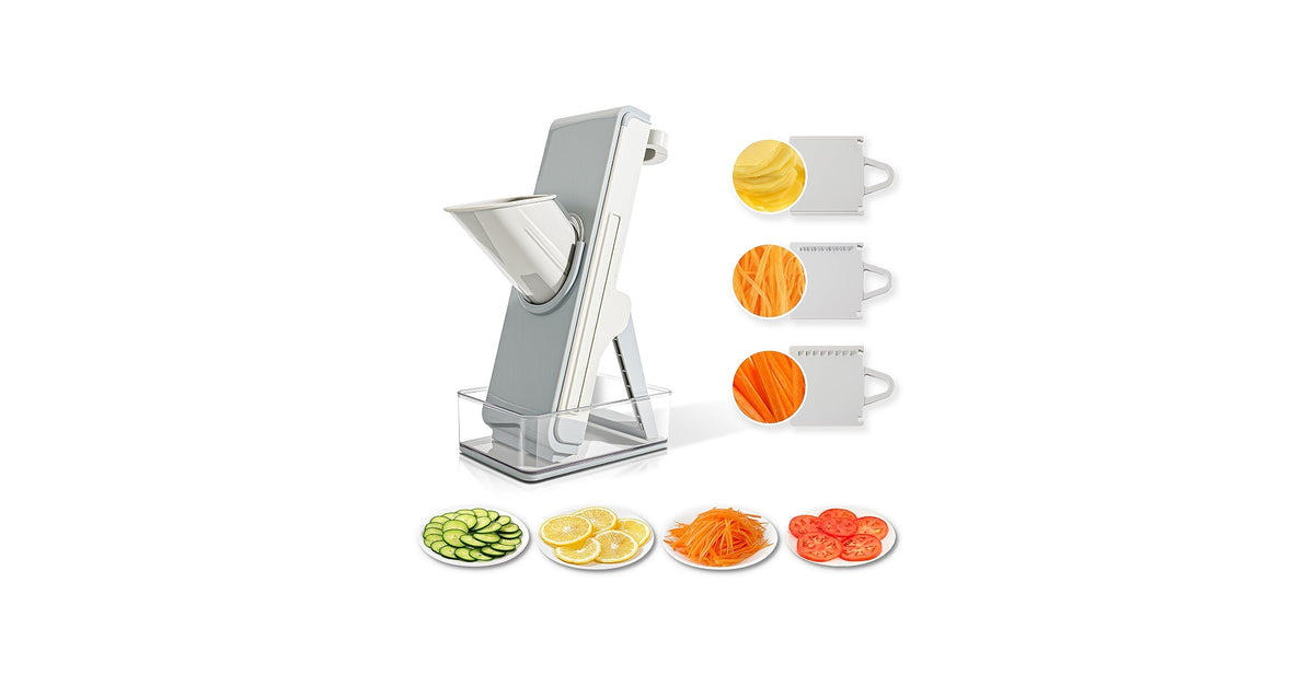 Safety Mandoline Slicer – 5-in-1 Adjustable Vegetable Cutter