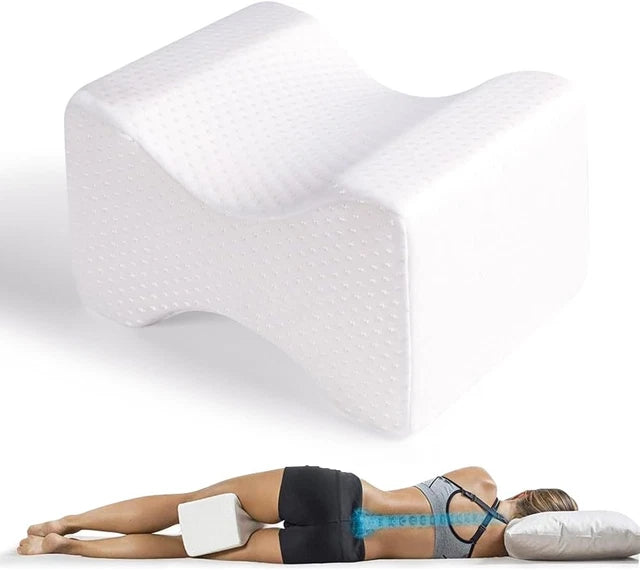Knee pillow with posture support diagram