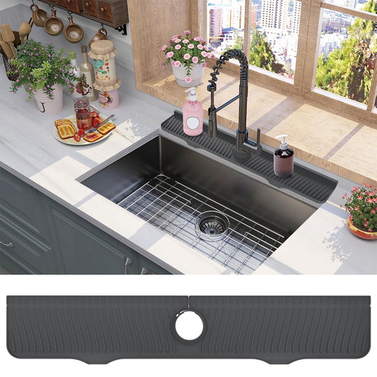 Faucet Splash Guard – Silicone Sink Drip Catcher Mat