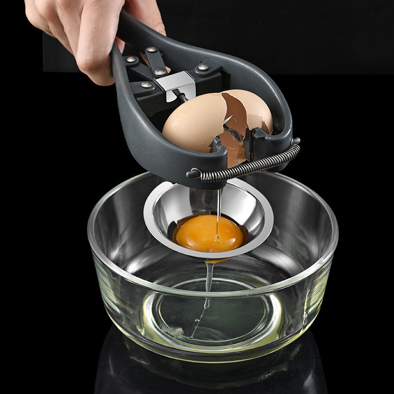 One-Handed Egg Cracker and Separator Tool