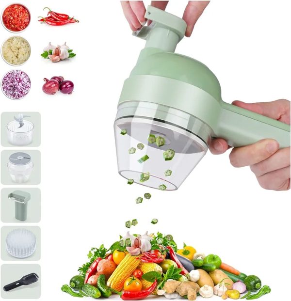 Electric vegetable cutter with accessories