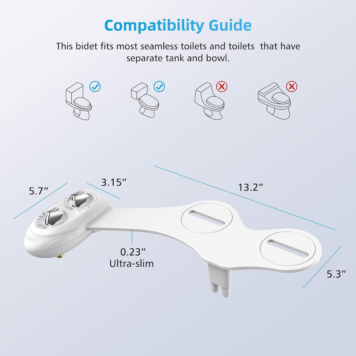 Non-Electric Bidet Attachment for Toilet