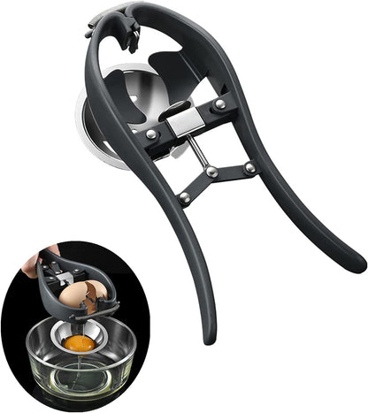 One-Handed Egg Cracker and Separator Tool