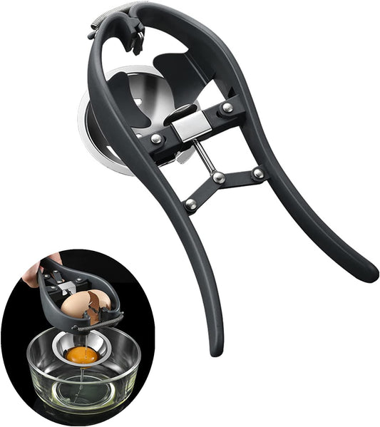 One-Handed Egg Cracker and Separator Tool