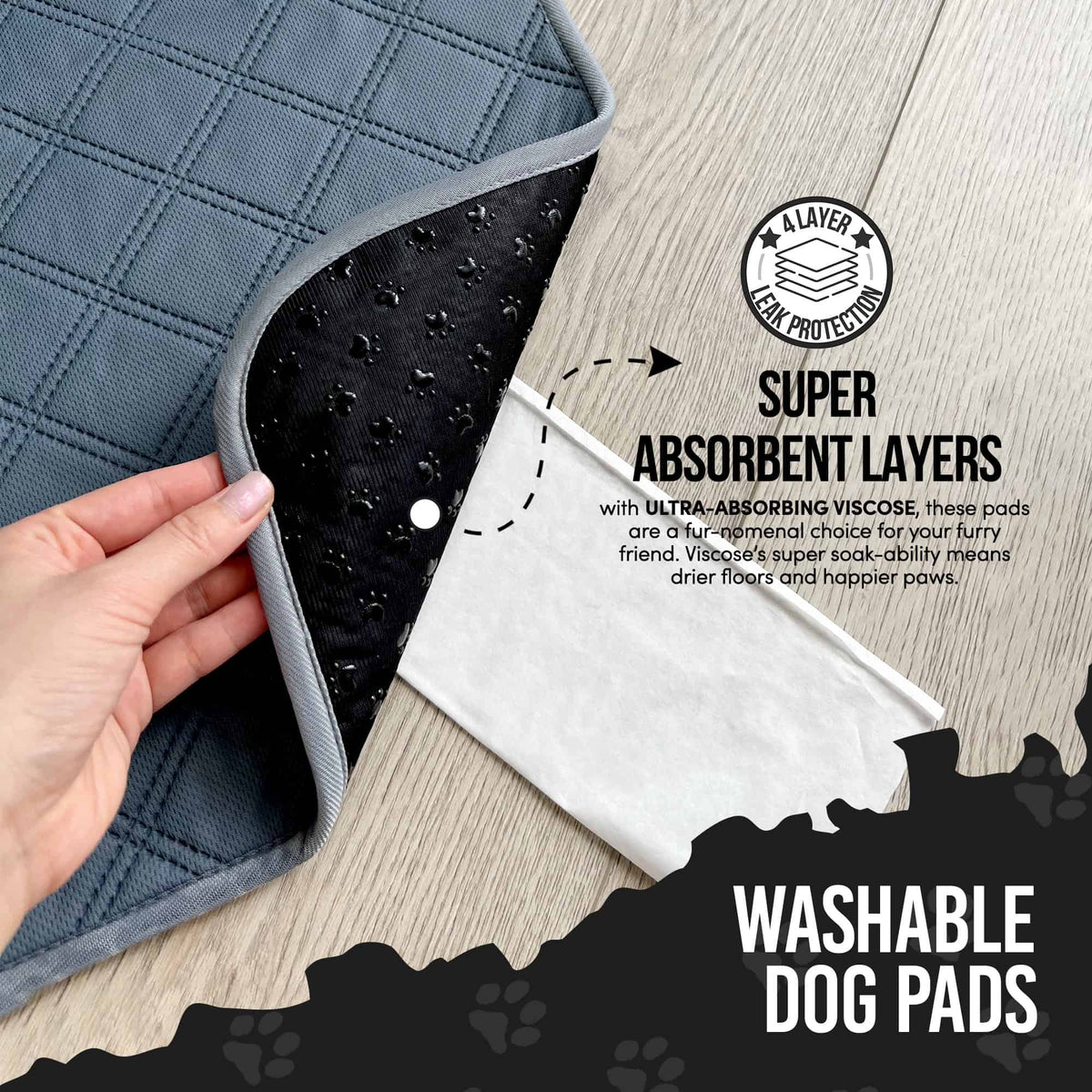 Reusable Washable Pee Pads for Dogs – Waterproof Potty Training Pads