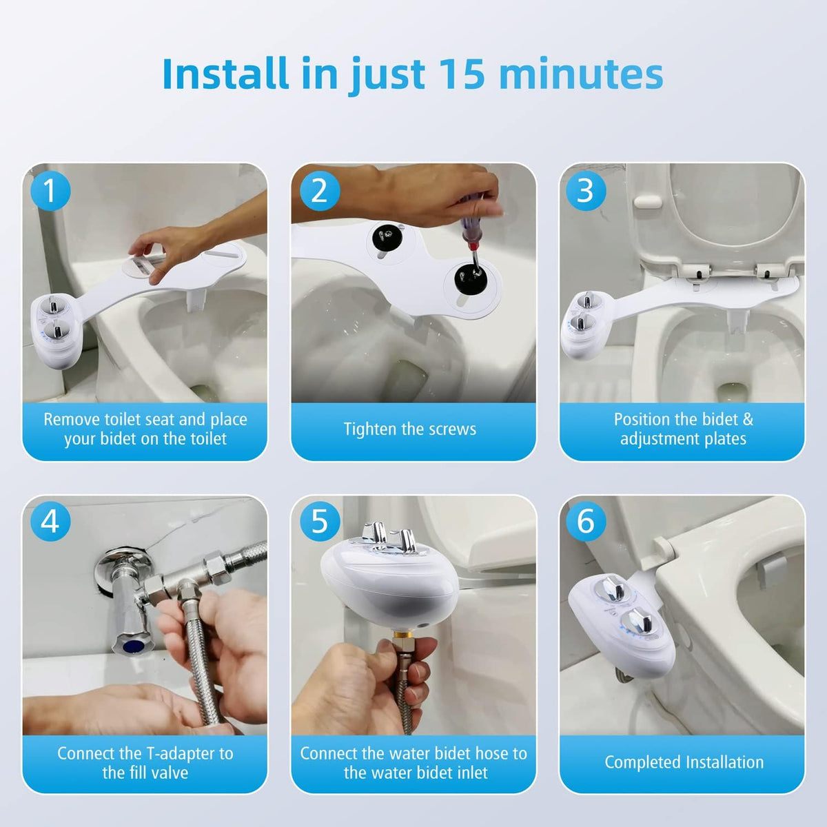 Non-Electric Bidet Attachment for Toilet