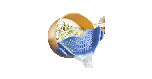 Clip-On Silicone Pot Strainer – Hands-Free Draining Gadget