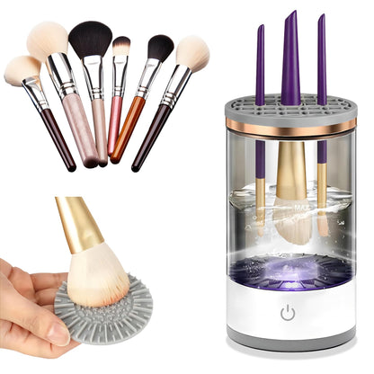 Brush cleaner with brushes inside, cleaning demo
