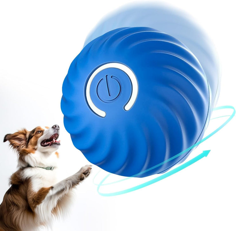 Blue swirl smart ball with power button