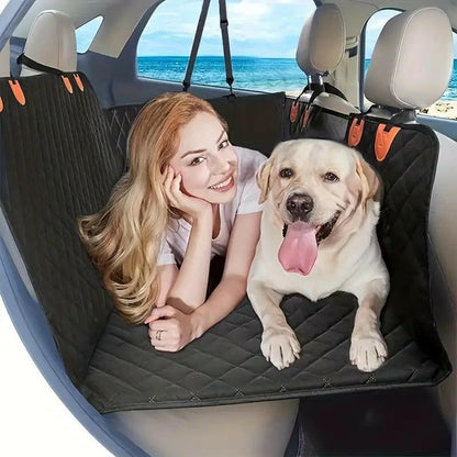 Hard-Bottom Dog Car Seat Cover – Back Seat Extender & Protector