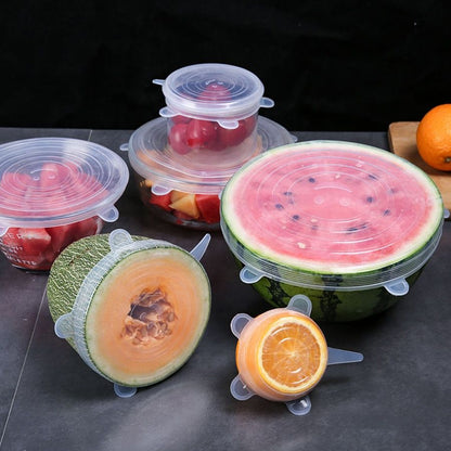 Silicone Stretch Lids – Reusable Food Covers (6-Pack)
