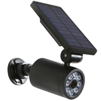 Black solar dummy camera with LED ring