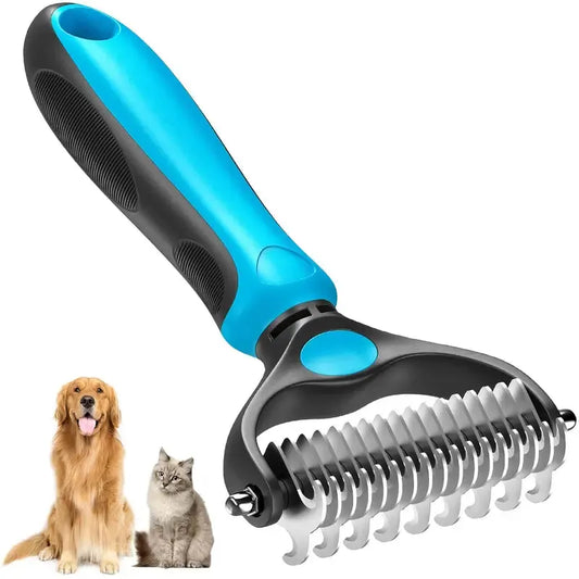 Ergonomic De-Shedding Comb for Dogs – Gentle Undercoat Rake