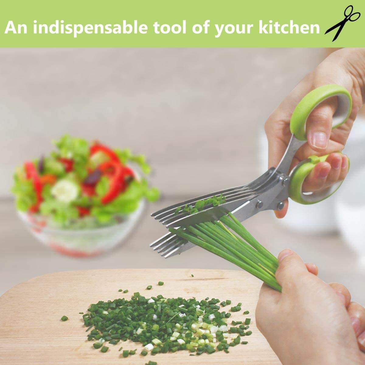 Five-Blade Herb Scissors – Multipurpose Kitchen Shears