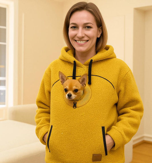 Dog Carrier Hoodie – Cozy Pet Pouch Sweatshirt for Small Dogs & Cats