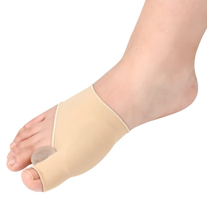 Bunion corrector sleeve side view on foot